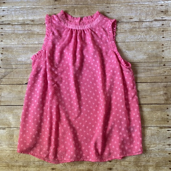 NWT Torrid Pink Heart Clip-Dot Mock Neck Top Size 0 (Large/12) - Picture 5 of 10